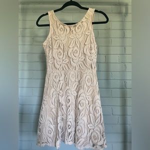Finn & clover beige laced dress with shoulder straps